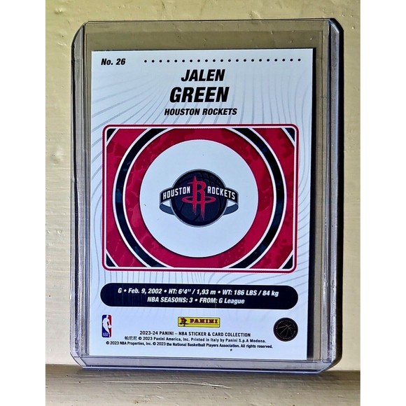 Jalen Green 2023-24 Panini NBA #26 Silver Foil Card Houston Rockets - Picture 2 of 2